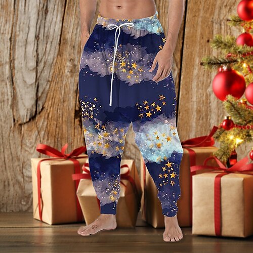 Men's Christmas Pants Joggers Trousers Beach Pants Baggy Harem Pants Drawstring Elastic Waist 3D Print Star Graphic Prints Bell Comfort Soft Christmas Casual Daily Streetwear Designer Blue Royal Blue
Men's Christmas Pants Joggers Trousers Beach Pants Baggy Harem Pants Drawstring Elastic Waist 3D Print Star Graphic Prints Bell Comfort Soft Christmas Casual Daily Streetwear Designer Blue Royal Blue
