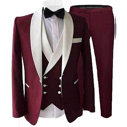 Nero Rosso Borgogna Uomo Matrimonio Abiti Set 3 pezzi Tinta unita Taglio standard Monopetto - 1 bottone 2023
Nero Rosso Borgogna Uomo Matrimonio Abiti Set 3 pezzi Tinta unita Taglio standard Monopetto - 1 bottone 2023