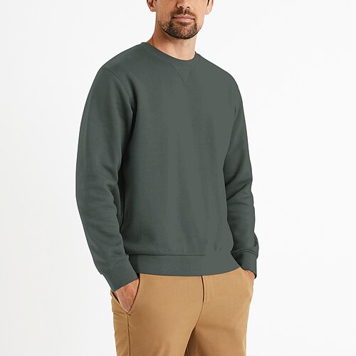 Men's Sweatshirt Green Black Blue Purple Pink Crew Neck Solid Color Sports & Outdoor Daily Sports Hot Stamping Cotton Basic Streetwear Casual Spring & Fall Clothing Apparel Hoodies Sweatshirts
Men's Sweatshirt Green Black Blue Purple Pink Crew Neck Solid Color Sports & Outdoor Daily Sports Hot Stamping Cotton Basic Streetwear Casual Spring & Fall Clothing Apparel Hoodies Sweatshirts