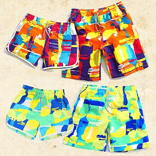 Men's Swim Shorts Swim Trunks Board Shorts Drawstring Elastic Waist Print Comfort Breathable Knee Length Casual Daily Beach Fashion Streetwear Blue Orange Micro-elastic
Men's Swim Shorts Swim Trunks Board Shorts Drawstring Elastic Waist Print Comfort Breathable Knee Length Casual Daily Beach Fashion Streetwear Blue Orange Micro-elastic