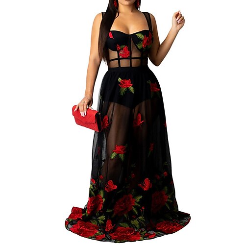 Women's Plus Size Party Dress Floral Spaghetti Straps Sleeveless Winter Fall Fashion Elegant Maxi long Dress Party Date Dress
Women's Plus Size Party Dress Floral Spaghetti Straps Sleeveless Winter Fall Fashion Elegant Maxi long Dress Party Date Dress