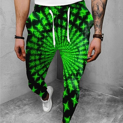 Men's Joggers Trousers Casual Pants Drawstring Elastic Waist 3D Print Star Graphic Prints Comfort Casual Daily Streetwear Basic Fashion Green Blue Micro-elastic
Men's Joggers Trousers Casual Pants Drawstring Elastic Waist 3D Print Star Graphic Prints Comfort Casual Daily Streetwear Basic Fashion Green Blue Micro-elastic