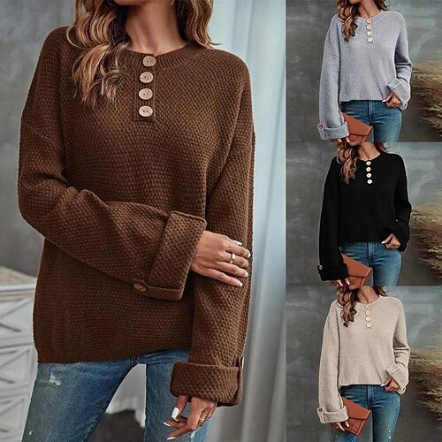 european and american sweater women's autumn 2022 independent station wish new button half-open pullover women's loose top women
european and american sweater women's autumn 2022 independent station wish new button half-open pullover women's loose top women