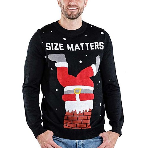 Men's Sweater Ugly Christmas Sweater Pullover Sweater Jumper Ribbed Knit Cropped Knitted Christmas Pattern Crew Neck Keep Warm Modern Contemporary Christmas Work Clothing Apparel Fall & Winter Black
Men's Sweater Ugly Christmas Sweater Pullover Sweater Jumper Ribbed Knit Cropped Knitted Christmas Pattern Crew Neck Keep Warm Modern Contemporary Christmas Work Clothing Apparel Fall & Winter Black