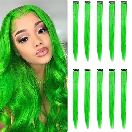 22 inch Colored Hair Extensions Straight Hairpiece Multi-colors Party Highlights Clip in Synthetic Hair Extensions
22 inch Colored Hair Extensions Straight Hairpiece Multi-colors Party Highlights Clip in Synthetic Hair Extensions