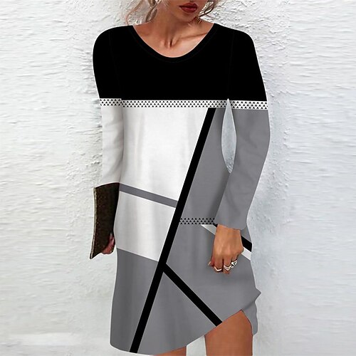 Mujer Vestido informal Vestido estilo camiseta Vestido de cambio Mini vestido Gris Manga Larga Geométrico Bolsillo Invierno Otoño Primavera Cuello Barco Moda Diario 2023 S M L XL XXL 3XL
Mujer Vestido informal Vestido estilo camiseta Vestido de cambio Mini vestido Gris Manga Larga Geométrico Bolsillo Invierno Otoño Primavera Cuello Barco Moda Diario 2023 S M L XL XXL 3XL