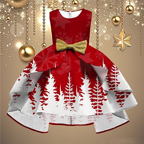 Kids Girls' Christmas Dress Santa Claus Swing Dress Knee-length Dress Christmas Gifts Ruffle Crew Neck Sleeveless Elegant Dress 2-13 Years Winter Gold Wine Red
Kids Girls' Christmas Dress Santa Claus Swing Dress Knee-length Dress Christmas Gifts Ruffle Crew Neck Sleeveless Elegant Dress 2-13 Years Winter Gold Wine Red
