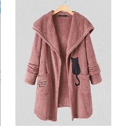 Women's Fleece Jacket Sherpa Fleece Teddy Pocket Pink Cat Street Hoodie Long Sleeve Fleece S M L XL 2XL 3XL
Women's Fleece Jacket Sherpa Fleece Teddy Pocket Pink Cat Street Hoodie Long Sleeve Fleece S M L XL 2XL 3XL