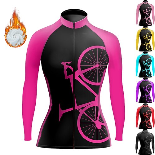 21Grams Women's Cycling Jersey Long Sleeve Winter Bike Jersey Top with 3 Rear Pockets Mountain Bike MTB Road Bike Cycling Thermal Warm Fleece Lining Breathable Moisture Wicking Black Purple Yellow
21Grams Women's Cycling Jersey Long Sleeve Winter Bike Jersey Top with 3 Rear Pockets Mountain Bike MTB Road Bike Cycling Thermal Warm Fleece Lining Breathable Moisture Wicking Black Purple Yellow
