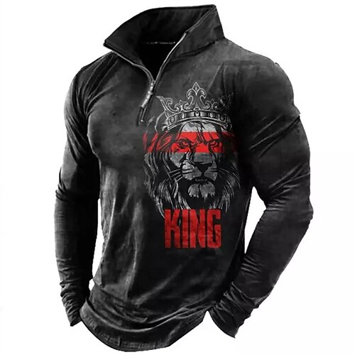Hombre Sudadera con cremallera Pull-over Sudadera con un cuarto de cremallera Negro Media cremallera León Estampados Cremallera Estampado Diario Deportes Impresión 3D Básico Ropa de calle Casual
Hombre Sudadera con cremallera Pull-over Sudadera con un cuarto de cremallera Negro Media cremallera León Estampados Cremallera Estampado Diario Deportes Impresión 3D Básico Ropa de calle Casual