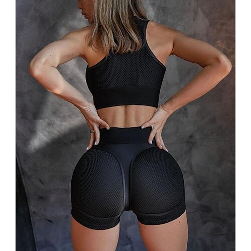 Women's Activewear Set Yoga Set Patchwork Solid Color Clothing Suit Black Yoga Fitness Running Butt Lift Breathable Sport Activewear Stretchy
Women's Activewear Set Yoga Set Patchwork Solid Color Clothing Suit Black Yoga Fitness Running Butt Lift Breathable Sport Activewear Stretchy