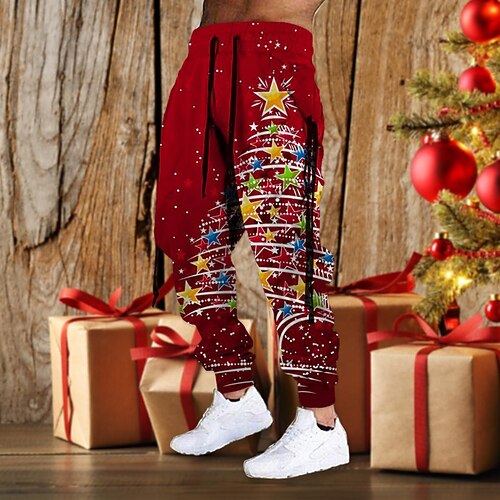 Men's Christmas Pants Sweatpants Joggers Trousers Drawstring Elastic Waist 3D Print Graphic Prints Comfort Sports Outdoor Casual Daily Cotton Blend Terry Streetwear Designer Green Red Micro-elastic
Men's Christmas Pants Sweatpants Joggers Trousers Drawstring Elastic Waist 3D Print Graphic Prints Comfort Sports Outdoor Casual Daily Cotton Blend Terry Streetwear Designer Green Red Micro-elastic