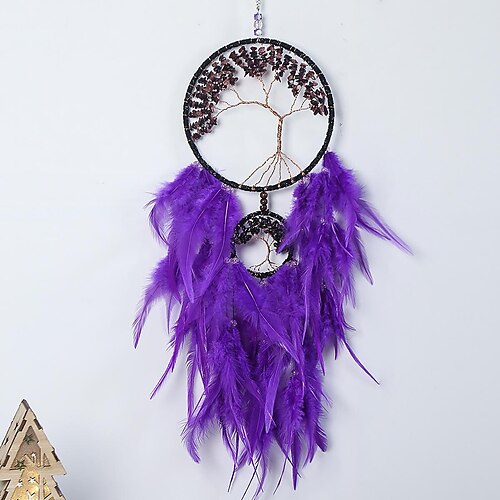 Life of Tree Purple Dream Catcher Handmade Gift Feather Hook Flower Wind Chime Ornament Wall Hanging Decor Art Boho Style 16x50cm/6.3''x19.7''
Life of Tree Purple Dream Catcher Handmade Gift Feather Hook Flower Wind Chime Ornament Wall Hanging Decor Art Boho Style 16x50cm/6.3''x19.7''