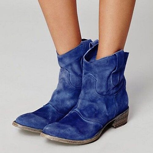 Women's Boots Outdoor Daily Cowboy Boots Plus Size Booties Ankle Boots Winter Low Heel Chunky Heel Vintage Casual Suede Loafer Solid Colored Black Blue Pink
Women's Boots Outdoor Daily Cowboy Boots Plus Size Booties Ankle Boots Winter Low Heel Chunky Heel Vintage Casual Suede Loafer Solid Colored Black Blue Pink