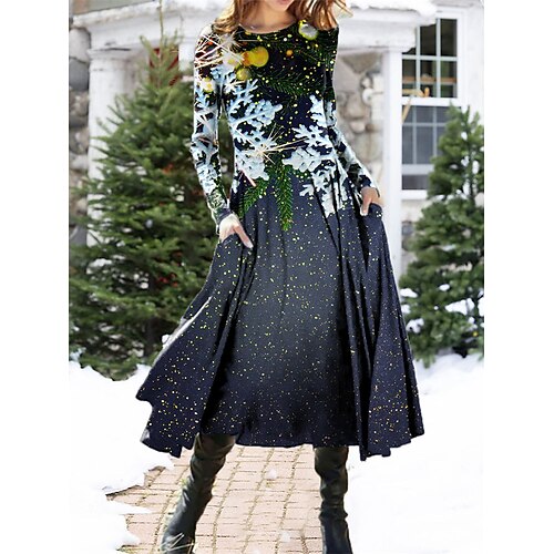 Women's Casual Dress Swing Dress Midi Dress Black Gold Red Long Sleeve Plaid Pocket Winter Fall Spring Crew Neck Fashion Christmas Daily Weekend 2022 S M L XL XXL 3XL
Women's Casual Dress Swing Dress Midi Dress Black Gold Red Long Sleeve Plaid Pocket Winter Fall Spring Crew Neck Fashion Christmas Daily Weekend 2022 S M L XL XXL 3XL