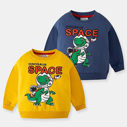 Toddler Boys Sweatshirt Pullover Letter Dinosaur Long Sleeve Children Top Outdoor Sweatshirt Basic Fashion Yellow Navy Blue Winter 3-7 Years
Toddler Boys Sweatshirt Pullover Letter Dinosaur Long Sleeve Children Top Outdoor Sweatshirt Basic Fashion Yellow Navy Blue Winter 3-7 Years