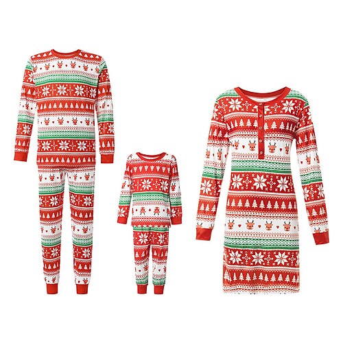 Christmas Pajamas Family Graphic Elk Home Red Long Sleeve Basic Matching Outfits
Christmas Pajamas Family Graphic Elk Home Red Long Sleeve Basic Matching Outfits