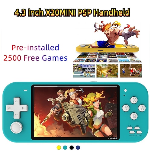 

Newest 4.3 inch Handheld Portable Game Console with IPS screen 8GB 2500 free games for super nintendo dendy nes games child