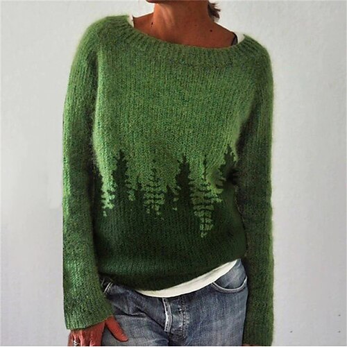 Women's Ugly Christmas Sweater Pullover Sweater Jumper Crochet Knit Color Block Crew Neck Stylish Casual Outdoor Christmas Winter Fall Green Blue S M L
Women's Ugly Christmas Sweater Pullover Sweater Jumper Crochet Knit Color Block Crew Neck Stylish Casual Outdoor Christmas Winter Fall Green Blue S M L