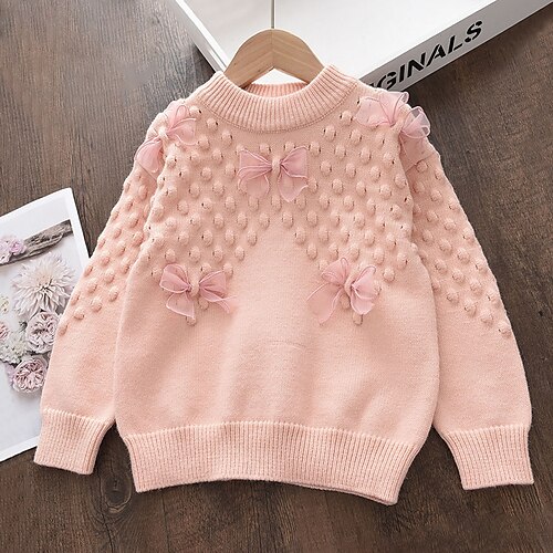 Kids Girls' Sweater Solid Color Daily Long Sleeve Lace Cute 3-6 Years Winter Green Pink White
Kids Girls' Sweater Solid Color Daily Long Sleeve Lace Cute 3-6 Years Winter Green Pink White