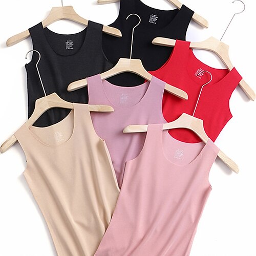 Women's Tank Patchwork Keep Warm Solid / Plain Color Classic Round Neck Regular Winter Black 1# Black 2# Purple Pink Khaki
Women's Tank Patchwork Keep Warm Solid / Plain Color Classic Round Neck Regular Winter Black 1# Black 2# Purple Pink Khaki