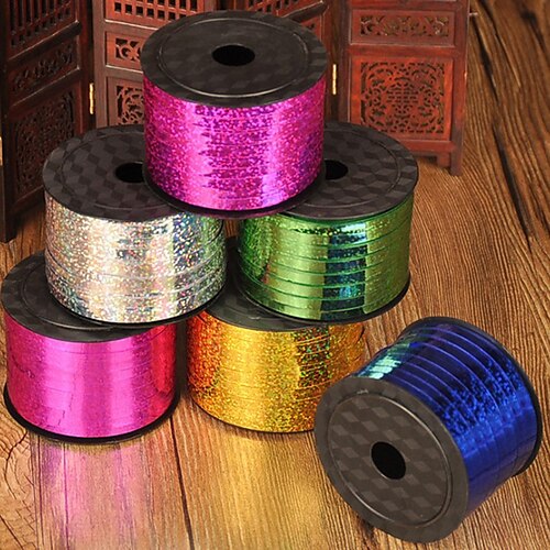 2 Pcs 100 Yard Laser Balloon Ribbon Wedding Room Arranged With Bow Tie And Colored Ribbon
2 Pcs 100 Yard Laser Balloon Ribbon Wedding Room Arranged With Bow Tie And Colored Ribbon