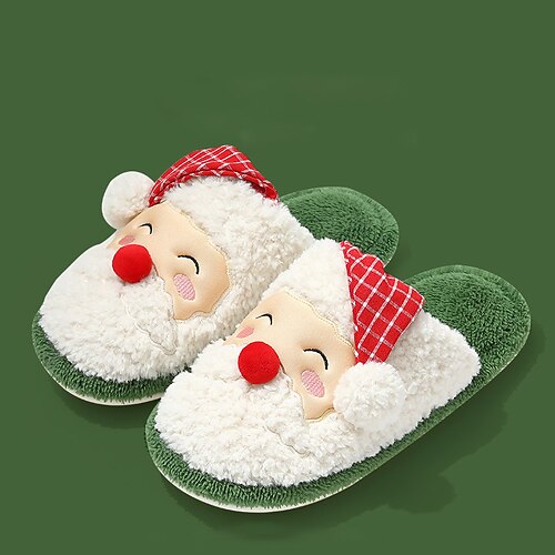Women's Slippers Home Christmas House Slippers Fleece Slippers Memory Foam Slippers Winter Flat Heel Round Toe Cute Classic Sweet Polyester Loafer Animal Patterned Green Red
Women's Slippers Home Christmas House Slippers Fleece Slippers Memory Foam Slippers Winter Flat Heel Round Toe Cute Classic Sweet Polyester Loafer Animal Patterned Green Red