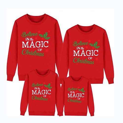 Family Sweatshirt Letter Casual Crewneck Black Red White Long Sleeve Daily Matching Outfits
Family Sweatshirt Letter Casual Crewneck Black Red White Long Sleeve Daily Matching Outfits