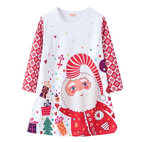 Kids Girls' Ugly Christmas Dress Cartoon A Line Dress Dress Party Crewneck Long Sleeve Fashion Dress 3-7 Years Winter Light Blue Green Blue / Fall
Kids Girls' Ugly Christmas Dress Cartoon A Line Dress Dress Party Crewneck Long Sleeve Fashion Dress 3-7 Years Winter Light Blue Green Blue / Fall