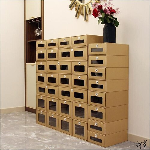 Kraft Paper Window Box Easy To Take Simple And Strong Paper Finishing Box Visual Shoe Box Pull-out Storage Box
Kraft Paper Window Box Easy To Take Simple And Strong Paper Finishing Box Visual Shoe Box Pull-out Storage Box