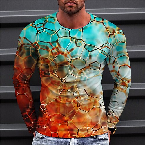 Men's T shirt Tee Color Block Graphic Prints Crack Crew Neck Blue Purple Orange Light Blue Gray 3D Print Outdoor Street Long Sleeve Print Clothing Apparel Basic Sports Designer Casual
Men's T shirt Tee Color Block Graphic Prints Crack Crew Neck Blue Purple Orange Light Blue Gray 3D Print Outdoor Street Long Sleeve Print Clothing Apparel Basic Sports Designer Casual