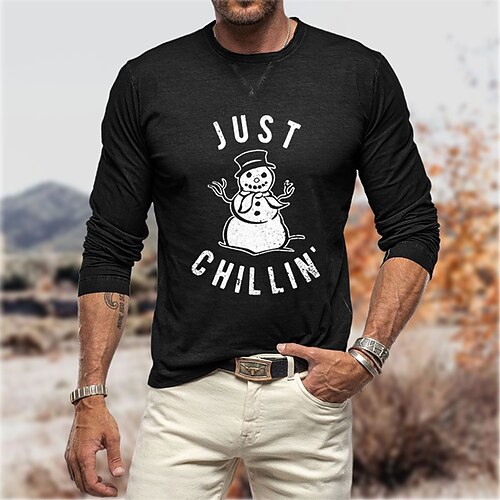 Men's T shirt Tee Snowman Graphic Prints Crew Neck Black Navy Blue Coffee Gray Hot Stamping Street Sports Long Sleeve Print Clothing Apparel Fashion Designer Casual Comfortable
Men's T shirt Tee Snowman Graphic Prints Crew Neck Black Navy Blue Coffee Gray Hot Stamping Street Sports Long Sleeve Print Clothing Apparel Fashion Designer Casual Comfortable