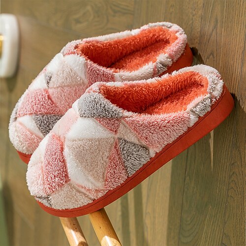 Women's Slippers Home House Slippers Fleece Slippers Memory Foam Slippers Winter Flat Heel Round Toe Cute Sweet Polyester Loafer Geometric Green Purple Rosy Pink
Women's Slippers Home House Slippers Fleece Slippers Memory Foam Slippers Winter Flat Heel Round Toe Cute Sweet Polyester Loafer Geometric Green Purple Rosy Pink