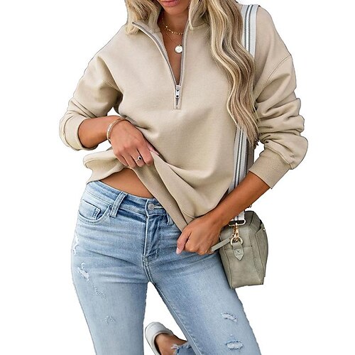 Women's Pullover Sportswear Sand color Green Black V Neck Long Sleeve S M L XL 2XL
Women's Pullover Sportswear Sand color Green Black V Neck Long Sleeve S M L XL 2XL