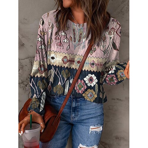 Women's Sweatshirt Pullover Basic Blue Purple Pink Floral Casual Round Neck Long Sleeve S M L XL 2XL 3XL
Women's Sweatshirt Pullover Basic Blue Purple Pink Floral Casual Round Neck Long Sleeve S M L XL 2XL 3XL