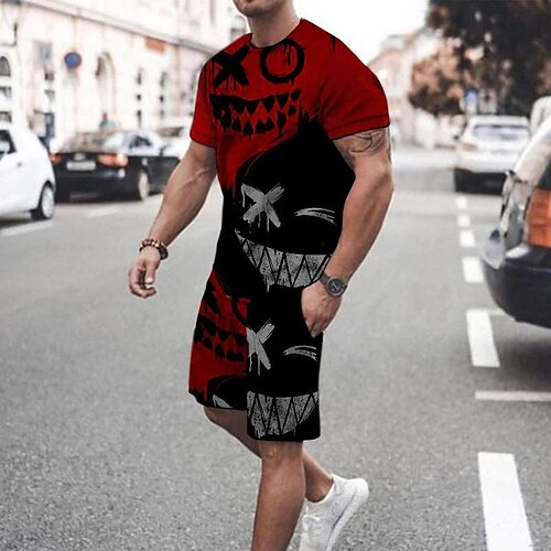 Herre Shorts og T-shirt sæt T-shirt outfits Grafiske tryk Grimasse Rund hals Rød 3D-udskrivning udendørs Gade Kortærmet 3D-udskrivning Tøj 2stk Basale Klassisk Bekvem Stor og høj
Herre Shorts og T-shirt sæt T-shirt outfits Grafiske tryk Grimasse Rund hals Rød 3D-udskrivning udendørs Gade Kortærmet 3D-udskrivning Tøj 2stk Basale Klassisk Bekvem Stor og høj
