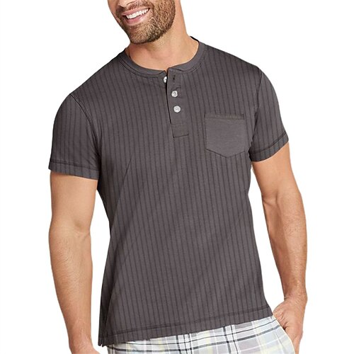 Men's Henley Shirt T shirt Tee Solid Color Crew Neck Black Dark Gray Coffee White Street Daily Short Sleeve Button-Down Clothing Apparel Basic Designer Casual Comfortable / Summer / Summer / Sports
Men's Henley Shirt T shirt Tee Solid Color Crew Neck Black Dark Gray Coffee White Street Daily Short Sleeve Button-Down Clothing Apparel Basic Designer Casual Comfortable / Summer / Summer / Sports