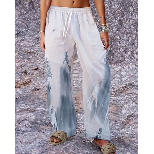 Per donna Pantaloni della tuta A zampa Pantaloni Misto cotone e lino Blu chiaro Bianco / Nero Bianco / blu Vita alta Casual / quotidiano Yoga Stampa Media elasticità Lunghezza intera All'aperto Pop
Per donna Pantaloni della tuta A zampa Pantaloni Misto cotone e lino Blu chiaro Bianco / Nero Bianco / blu Vita alta Casual / quotidiano Yoga Stampa Media elasticità Lunghezza intera All'aperto Pop