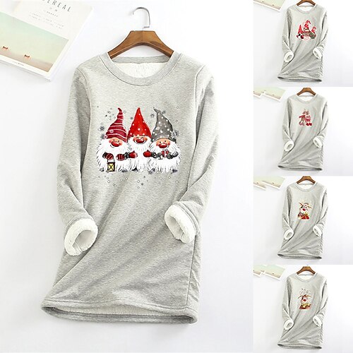Women's Plus Size Christmas Fleece Tops Blouse Shirt Graphic Polka Dot Long Sleeve Round Neck Festival Polyester Winter Fall Blue Gray
Women's Plus Size Christmas Fleece Tops Blouse Shirt Graphic Polka Dot Long Sleeve Round Neck Festival Polyester Winter Fall Blue Gray