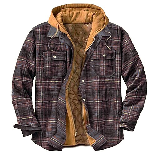 Men's Puffer Jacket Winter Jacket Quilted Jacket Shirt Jacket Winter Coat Warm Casual Plaid / Check Outerwear Clothing Apparel Green Blue Wine
Men's Puffer Jacket Winter Jacket Quilted Jacket Shirt Jacket Winter Coat Warm Casual Plaid / Check Outerwear Clothing Apparel Green Blue Wine