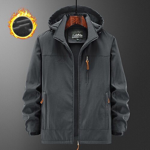 Men's Fleece Jacket Jacket Warm Daily Wear Vacation Going out Zipper Hooded Fashion Casual Comfortable Jacket Outerwear Solid / Plain Color Zipper Pocket Detachable Hood Black Dark Navy Military Green
Men's Fleece Jacket Jacket Warm Daily Wear Vacation Going out Zipper Hooded Fashion Casual Comfortable Jacket Outerwear Solid / Plain Color Zipper Pocket Detachable Hood Black Dark Navy Military Green