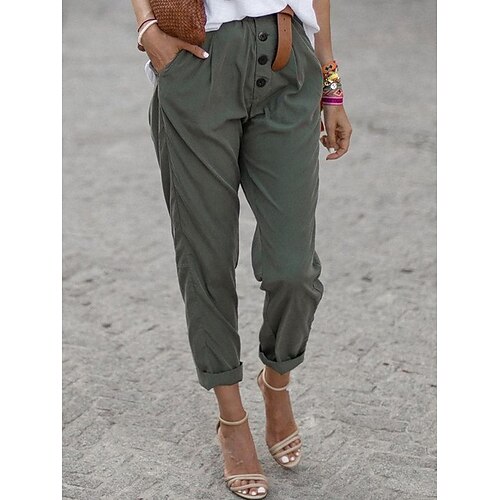 Women's Pants Trousers Black Burgundy Grey Fashion Casual Weekend Side Pockets Full Length Comfort Plain S M L XL XXL
Women's Pants Trousers Black Burgundy Grey Fashion Casual Weekend Side Pockets Full Length Comfort Plain S M L XL XXL