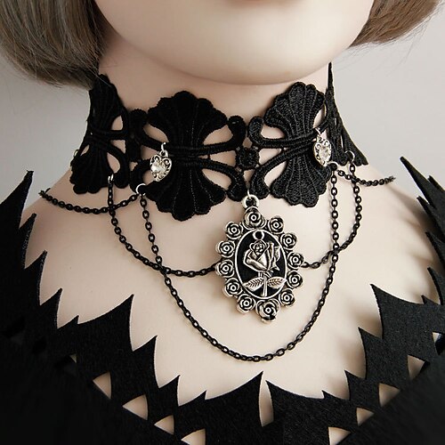 Tatovering choker halskæde Tilbehør Retro / vintage Snøre Punk & Gotisk Steampunk Legering Til Goth Pige Cosplay Halloween Karneval Maskerade Dame Kostume smykker Modesmykker
Tatovering choker halskæde Tilbehør Retro / vintage Snøre Punk & Gotisk Steampunk Legering Til Goth Pige Cosplay Halloween Karneval Maskerade Dame Kostume smykker Modesmykker