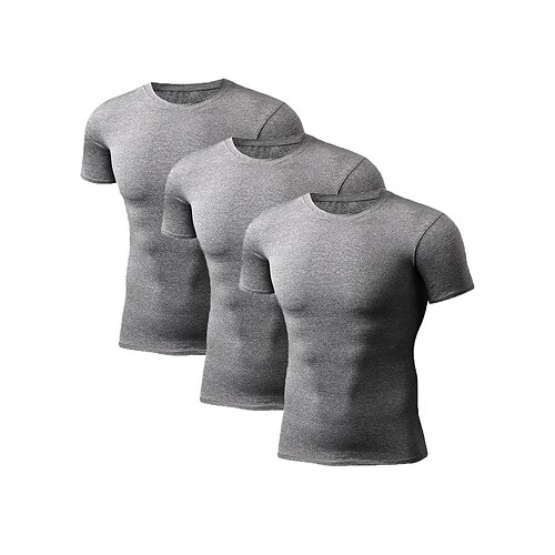 Men's Compression Shirt 3 Pack Short Sleeve Compression Clothing Casual Athleisure Spandex Breathable Quick Dry Lightweight Fitness Gym Workout Running Sportswear Activewear Solid Colored Black
Men's Compression Shirt 3 Pack Short Sleeve Compression Clothing Casual Athleisure Spandex Breathable Quick Dry Lightweight Fitness Gym Workout Running Sportswear Activewear Solid Colored Black