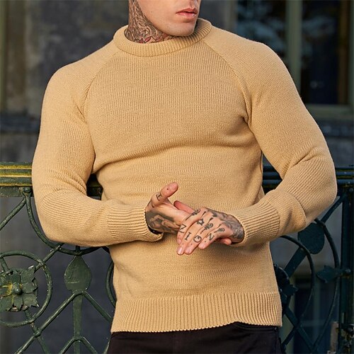 Men's Sweater Pullover Sweater Jumper Ribbed Knit Cropped Knitted Solid Color Crew Neck Keep Warm Modern Contemporary Work Daily Wear Clothing Apparel Fall & Winter Black Green S M L
Men's Sweater Pullover Sweater Jumper Ribbed Knit Cropped Knitted Solid Color Crew Neck Keep Warm Modern Contemporary Work Daily Wear Clothing Apparel Fall & Winter Black Green S M L
