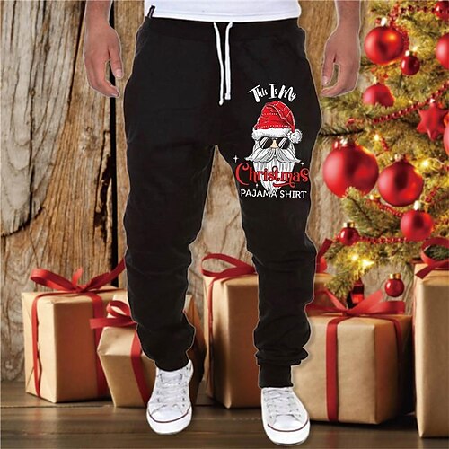 Men's Christmas Pants Sweatpants Joggers Trousers Drawstring Elastic Waist Print Graphic Prints Comfort Sports Outdoor Casual Daily Cotton Blend Terry Streetwear Designer Black Gray Micro-elastic
Men's Christmas Pants Sweatpants Joggers Trousers Drawstring Elastic Waist Print Graphic Prints Comfort Sports Outdoor Casual Daily Cotton Blend Terry Streetwear Designer Black Gray Micro-elastic