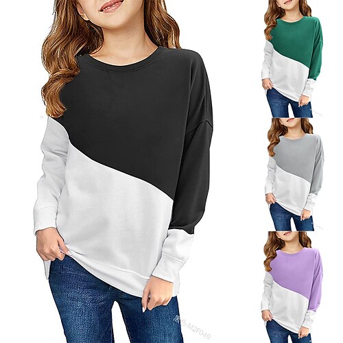 Kids Girls' Sweatshirt Color Block Casual Long Sleeve Active 7-13 Years Winter Green Black Purple
Kids Girls' Sweatshirt Color Block Casual Long Sleeve Active 7-13 Years Winter Green Black Purple
