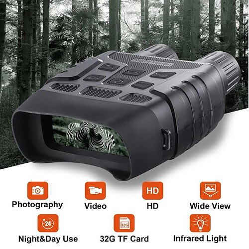 Night Vision Binoculars Digital with 32GB TF Card 2.3 TFT 4 Outer LCD Screen 4X for Night Hunting Wildlife Reserve Protection
Night Vision Binoculars Digital with 32GB TF Card 2.3 TFT 4 Outer LCD Screen 4X for Night Hunting Wildlife Reserve Protection
