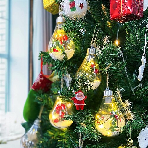 

Christmas Tree Decor Fairy Lights Transparent LED Luminous Night Light Wishing Ball Hanging Pendant Home New Year Christmas Decorations