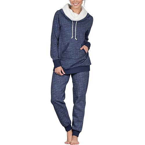 Women's Loungewear Sets Sleep Shirt 2 Pieces Pure Color Warm Fashion Simple Home Daily Vacation Fleece Crew Neck Long Sleeve Pullover Pant Winter Fall Blue
Women's Loungewear Sets Sleep Shirt 2 Pieces Pure Color Warm Fashion Simple Home Daily Vacation Fleece Crew Neck Long Sleeve Pullover Pant Winter Fall Blue